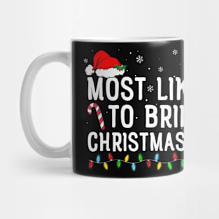 Most Likely To Bring Christmas Joy Funny Mug